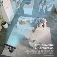 Shark - TurboBlade Ultra-powerful Bladeless Tower Fan - Charcoal - Angle