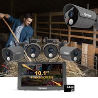 Defender - PHOENIXHD Non-WiFi Plug-in Power Security System with 10.1” HD Monitor & 4 Cameras wit... - Angle