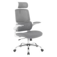 OSP Home Furnishings - Mesh Back Manager’s Chair with Flip Arms and 2-Way Adjustable Headrest - G... - Angle