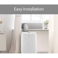 LG - 250 Sq. Ft. Portable Air Conditioner - White - Angle