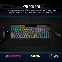 CORSAIR - K70 RGB PRO Full-size Wired Mechanical Cherry MX Speed Linear Switch Gaming Keyboard wi... - Angle