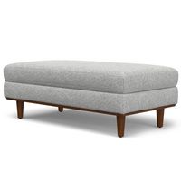 Simpli Home - Morrison Large Rectangular Ottoman - Mist Grey - Angle