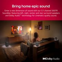 LG - 5.1-Channel S60TR Home Theater Soundbar with Wireless Subwoofer and Rear Speakers, Dolby Aud... - Angle