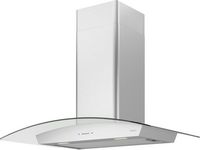 Zephyr - 36 inches - Convertible - Wall Range Hood - Stainless Steel + Glass - Angle
