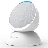 Made For Amazon Battery Base for Echo Pop, White - White - Angle