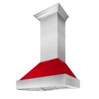 ZLINE DuraSnow - 30 inches - Externally Vented - Wall Range Hood - Silver - Angle