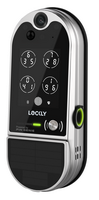 Lockly - Vision Elite Video Doorbell Smart Lock Deadbolt Edition - Satin Nickel - Angle