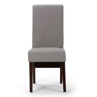 Simpli Home - Avalon Polyester & Wood Dining Chairs (Set of 2) - Dove Gray - Angle