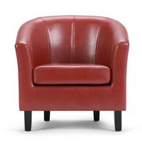 Simpli Home - Austin Armchair - Red - Angle