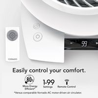 Vornado - 6303DC Energy Smart Fan, Whole Room Circulation with Variable Speed and Remote Control ... - Angle