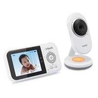 VTech - 2.8” Digital Video Baby Monitor with Night Light - White - Angle