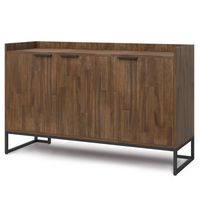 Simpli Home - Milverton Sideboard Buffet - Rustic Natural Aged Brown - Angle