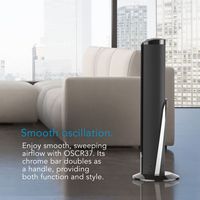 Vornado - OSCR37 Tower Fan - Black - Angle