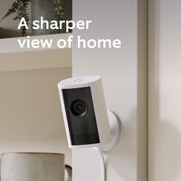 Ring - Indoor Cam Plus, Plug-In, Retinal 2K for enhanced video quality, 4x Zoom, Low-Light Sight ... - Angle