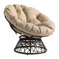 OSP Home Furnishings - Papasan Chair - Cream - Angle