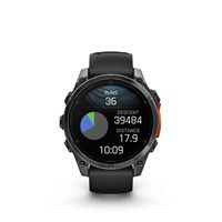 Garmin - fēnix 8 AMOLED  GPS Smartwatch 47 mm Fiber-reinforced polymer - Slate Gray - Angle