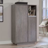 Sauder - East Rock Storage Cabinet - Ashen Oak - Angle