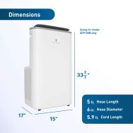 Friedrich - 12000 BTU (7500 DOE) 500 Sq. Ft Dual Pump Portable Air Conditioner Cool Only Wifi Ena... - Angle