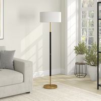 Camden&Wells - Letta Floor Lamp - Obsidian/Brass - Angle