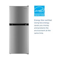 Insignia™ - 4.5 Cu. Ft. Mini Fridge with Top Freezer and ENERGY STAR Certification - Stainless St... - Angle