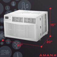 Amana - 550 Sq. Ft. 12,000 BTU Window Air Conditioner - White - Angle