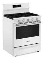 Maytag - 5.0 Cu. Ft. Freestanding Gas Range With No Preheat Air Fry and Air Baking - White - Angle