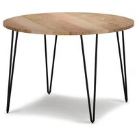 Simpli Home - Hunter 45 Inch Round Dining Table - Natural - Angle