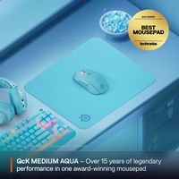 SteelSeries - QcK Cloth Gaming Mouse Pad (Medium) - Aqua - Angle