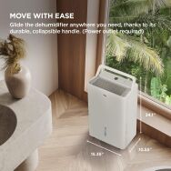 TCL - 50 Pint 4500 Sq. Ft. 7.5 Quart Portable Dehumidifier, ENERGY STAR Certified, Quiet Operatio... - Angle