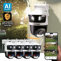 Defender - AI 3K+ Guard Tri-Lens PTZ WIFI Plug-in Security Camera, 360° Tracking, AI Detection, W... - Angle