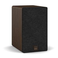 DALI - Kupid Designer Bookshelf Speakers - Dark Walnut - Angle