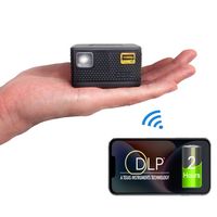 AAXA - P7+ Native 1080p Smart Mini DLP Projector, 2.5 Hour Battery, WiFi, BT, Wireless Mirroring,... - Angle