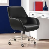 Finch - Forester Modern Bonded Leather Office Chair - Gray/Charcoal - Angle