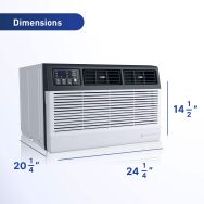 Friedrich - Uni-Fit Smart 12,000 BTU 550 Sq Ft In Wall Air Conditioner with Remote - White - Angle