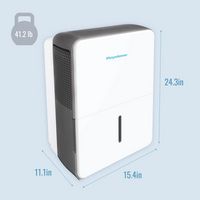 Keystone - 50 Pint Dehumidifier with Electronic Controls - White - Angle