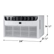 Frigidaire - 230V 14,000 BTU 700 Sq. Ft. In Wall Air Conditioner with 10,600 BTU Supplemental Hea... - Angle