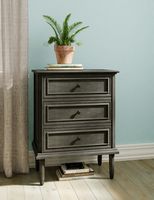 Finch - Webster 3-Drawer Storage Cabinet - Dark Gray - Angle