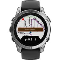 Garmin - fēnix E GPS Smartwatch 47mm Fiber-reinforced polymer - Stainless Steel - Angle