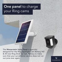 Wasserstein - Solar Panel for Ring Spotlight Cam/Plus/Pro, Battery, Stick Up Cam/Pro, Battery & O... - Angle