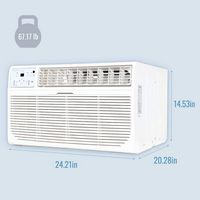 Keystone - Energy Star 10,000 BTU 115V Through-the-Wall Air Conditioner with Follow Me LCD Remote... - Angle