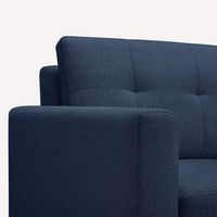 Burrow - Mid Century Nomad Armchair - Navy Blue - Angle