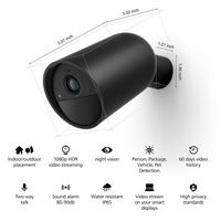 Philips - Hue Battery Wireless Security Camera - Black - Angle