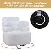 Bestier - Modern Novelty Microfiber Swivel Barrel Chair 32.9