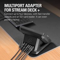 Elgato - USB Hub - For Stream Deck+ USB Microphone Interface and Customizable Audio Mixer - Black - Angle
