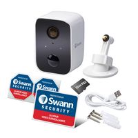 Swann - CoreCam Indoor/Outdoor Wireless 1080p Security Camera - Black/White - Angle