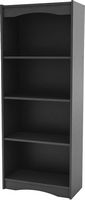 Sonax - 4-Shelf Bookcase - Black - Angle