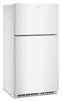 Amana - 33 in. Wide 21.3 cu. ft. Top-Freezer Refrigerator With Dual Crisper Drawers - White - Angle