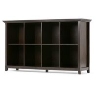 Simpli Home - Amherst 8 Cube Storage Sofa Table - Hickory Brown - Angle