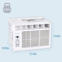 Keystone - 650 Sq. Ft 14,000 Cooling BTU Window Air Conditioner - White - Angle