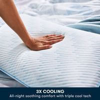 Serta - Soothing Cool Gel Memory Foam Pillow Queen - Off-White - Angle